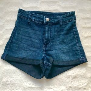 H&M Dark wash jean shorts:)
